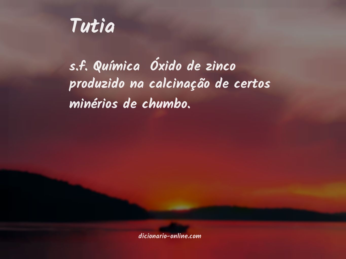 Significado de tutia