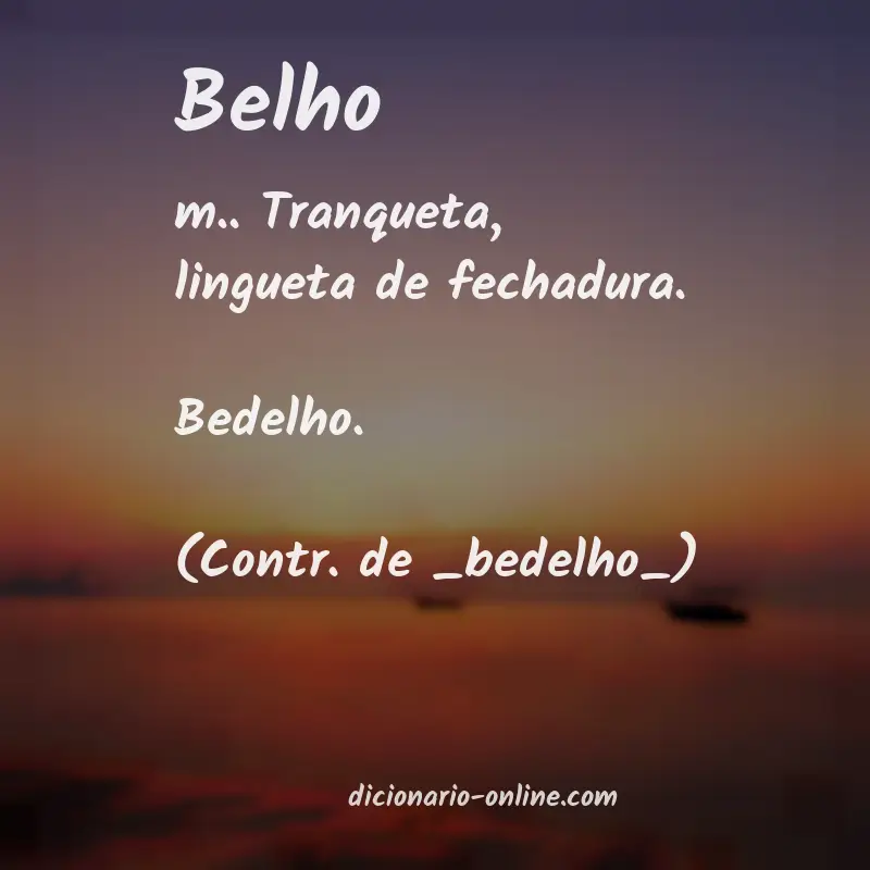 Significado de belho