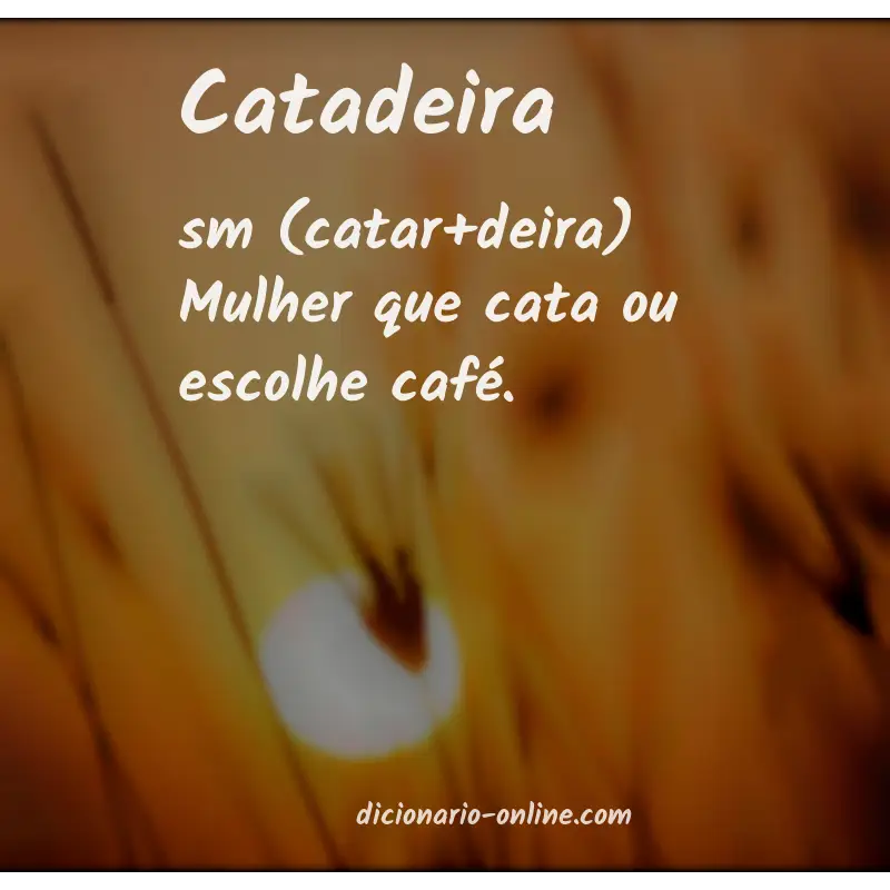 Significado de catadeira