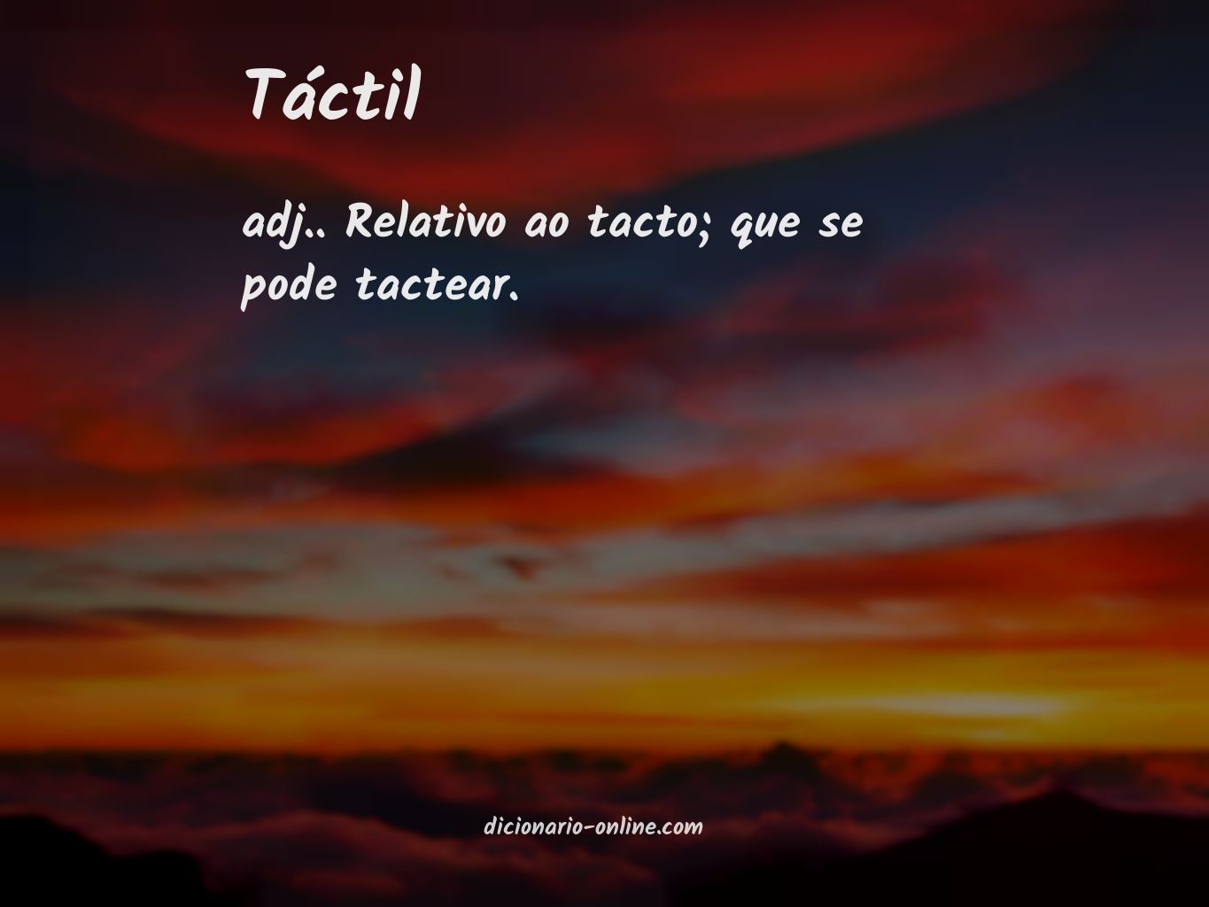 Significado de táctil