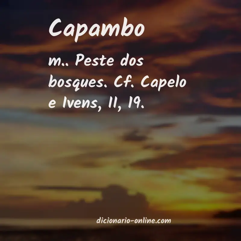 Significado de capambo