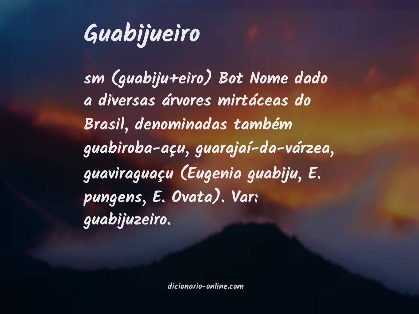 Significado de guabijueiro