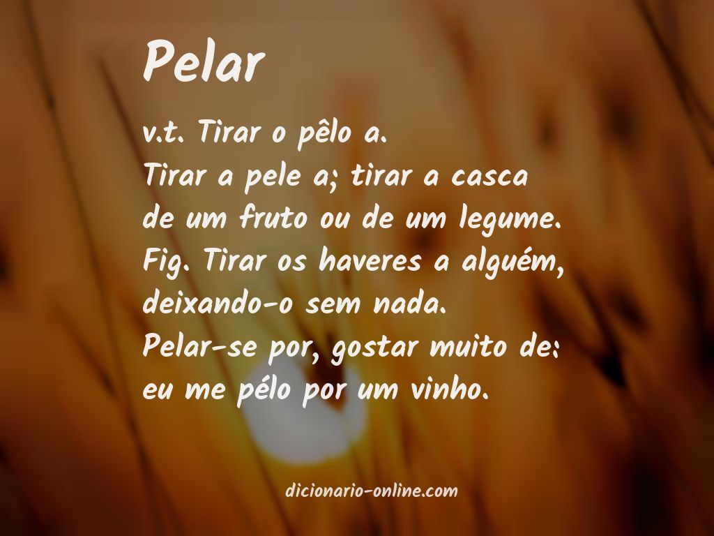 Significado de pelar