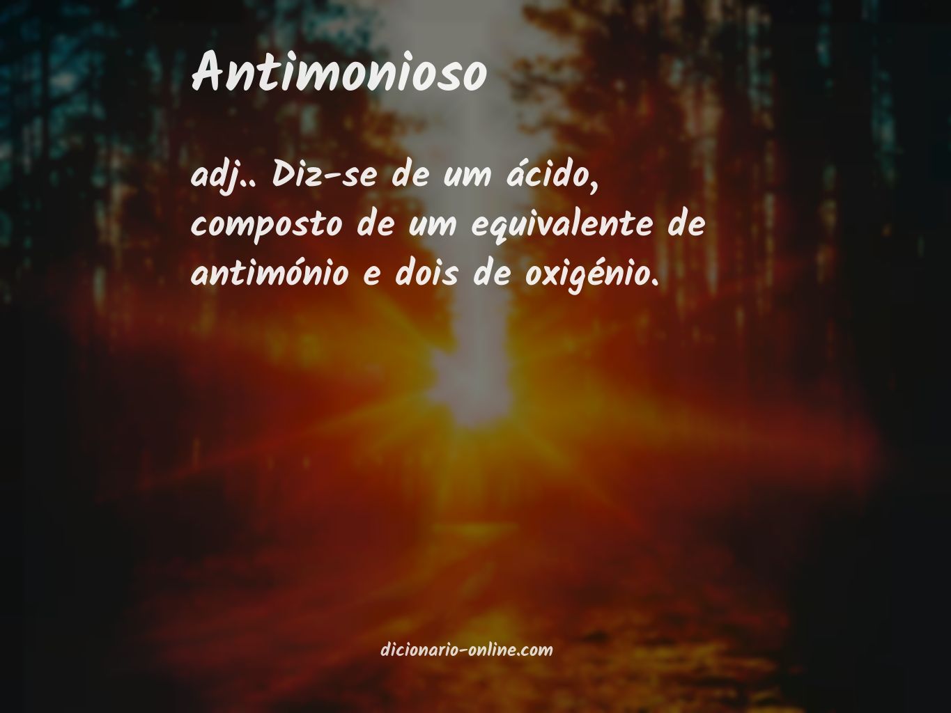 Significado de antimonioso