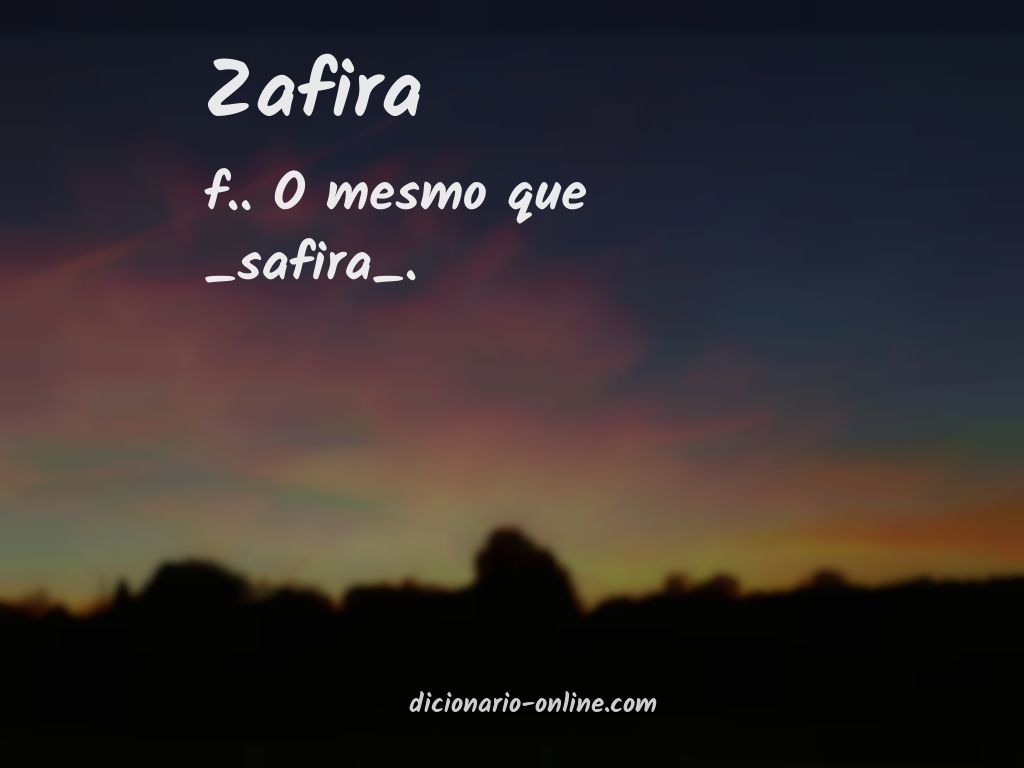 Significado de zafira