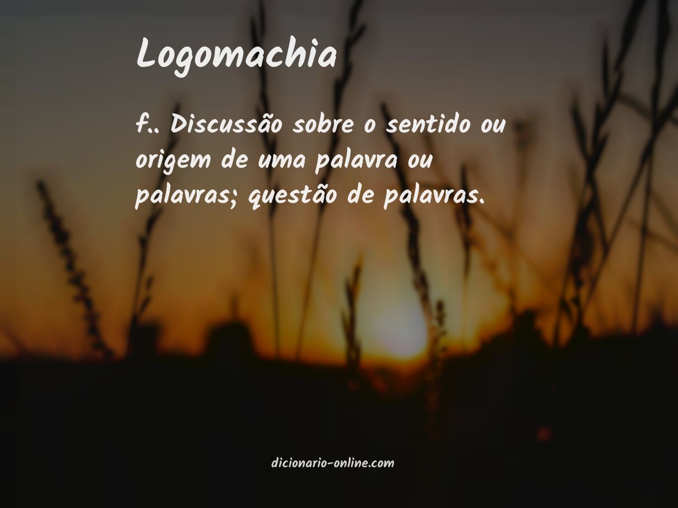 Significado de logomachia