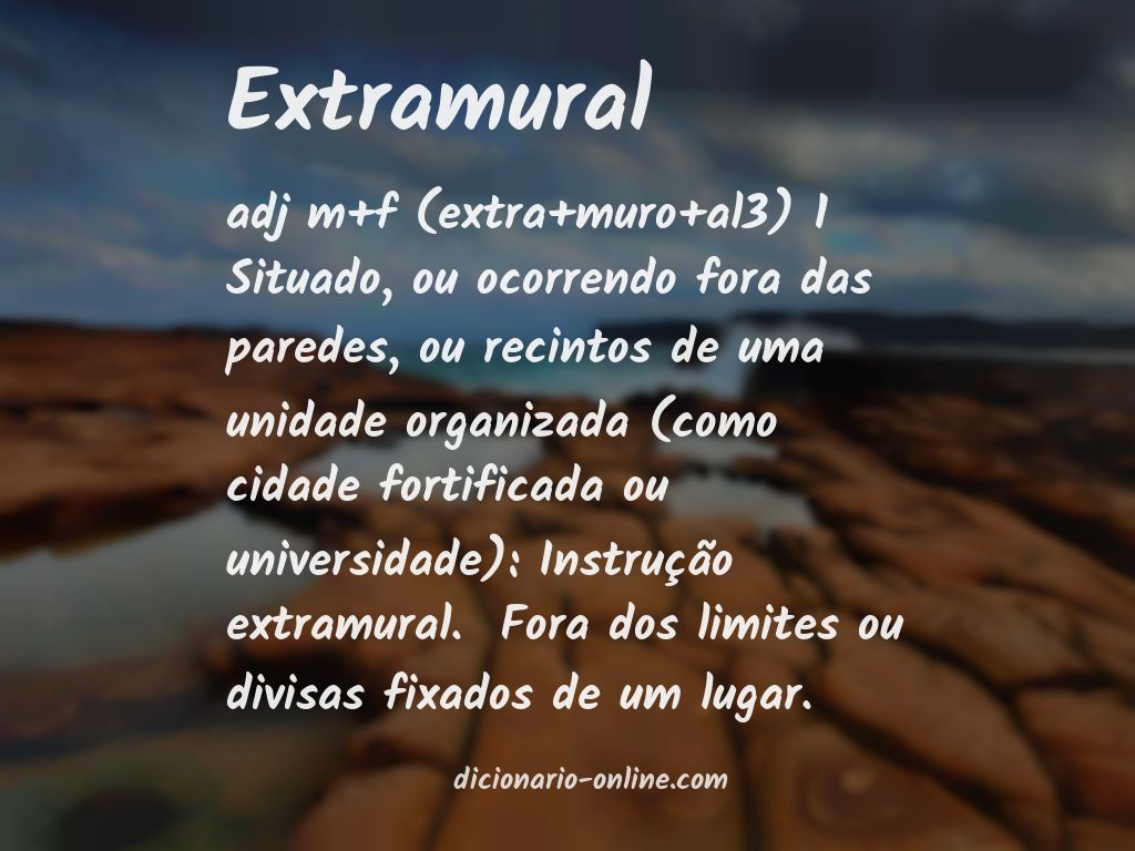 Significado de extramural