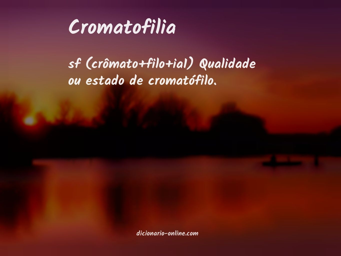 Significado de cromatofilia