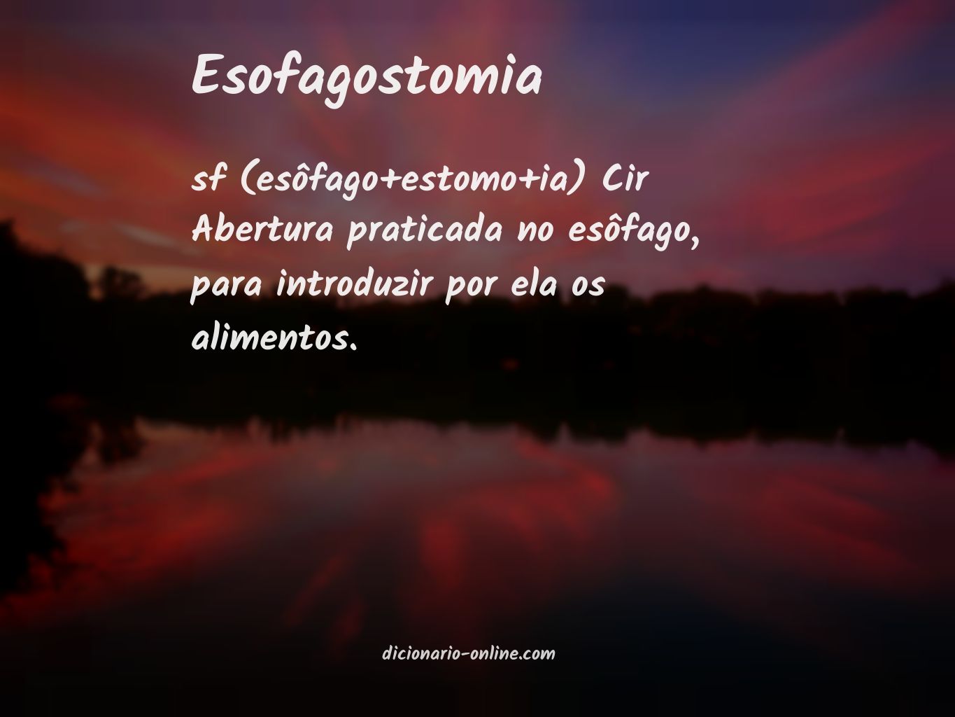 Significado de esofagostomia