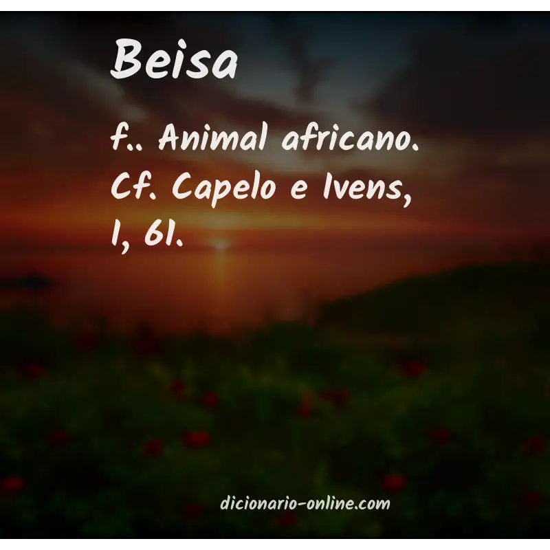 Significado de beisa