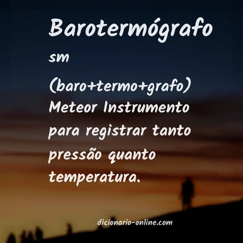 Significado de barotermógrafo