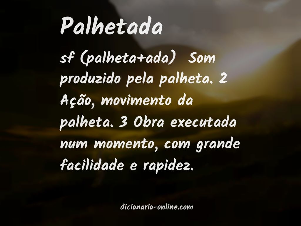 Significado de palhetada