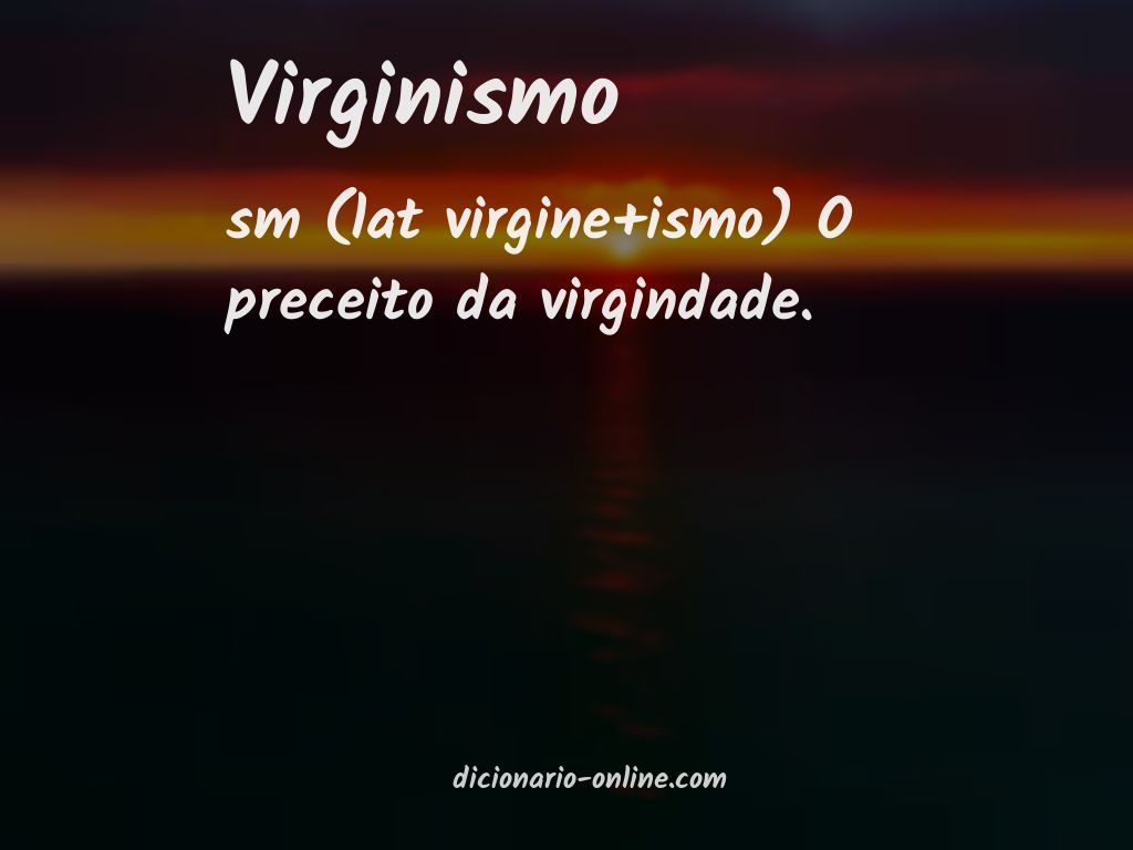 Significado de virginismo