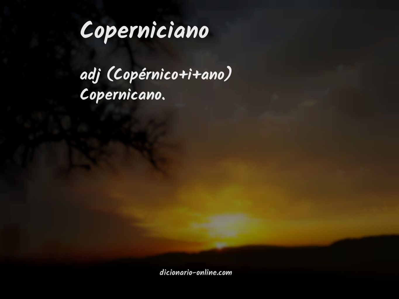 Significado de coperniciano