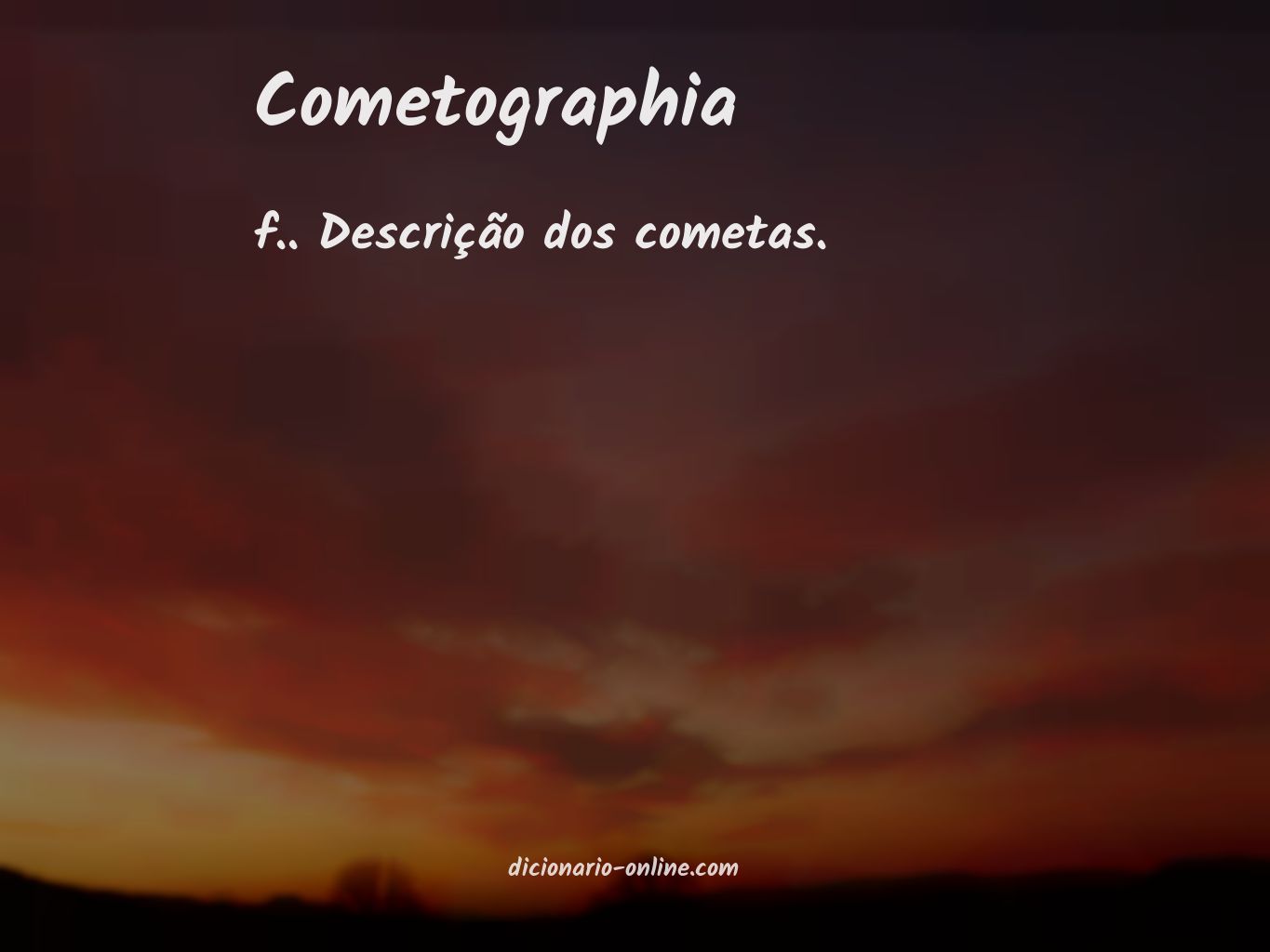 Significado de cometographia