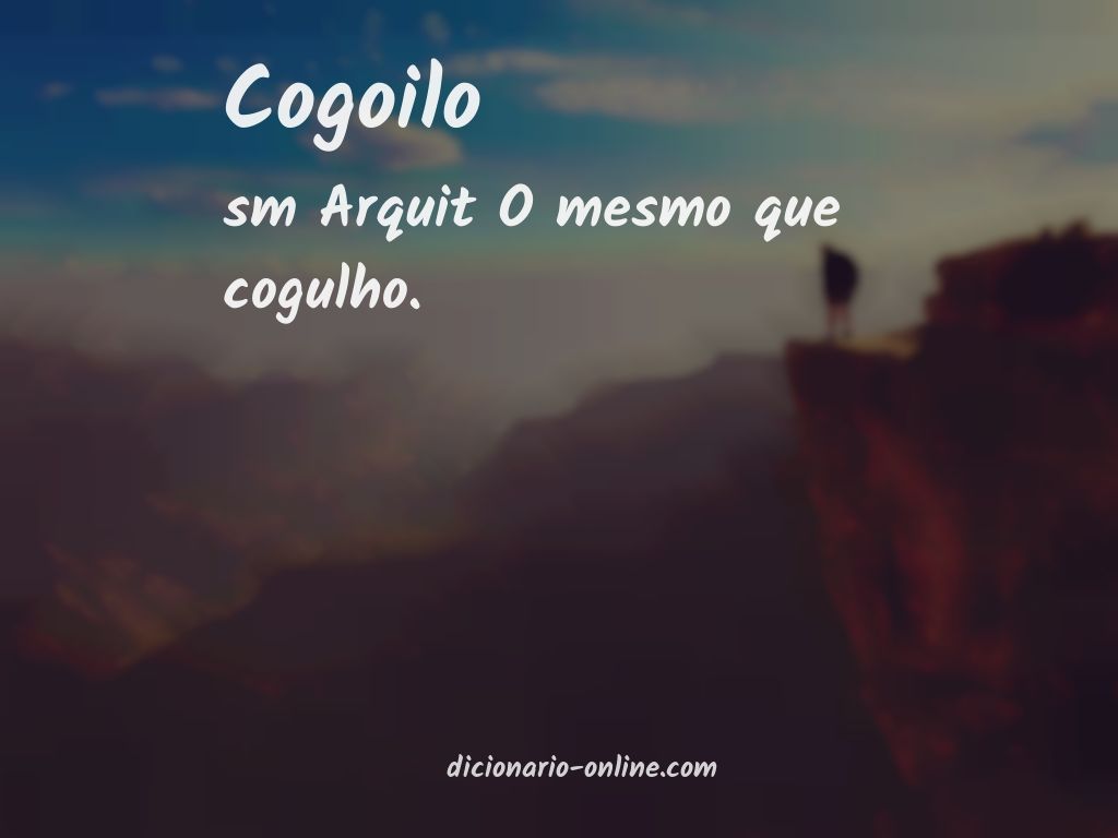 Significado de cogoilo