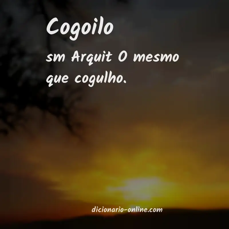 Significado de cogoilo
