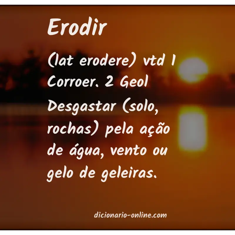 Significado de erodir