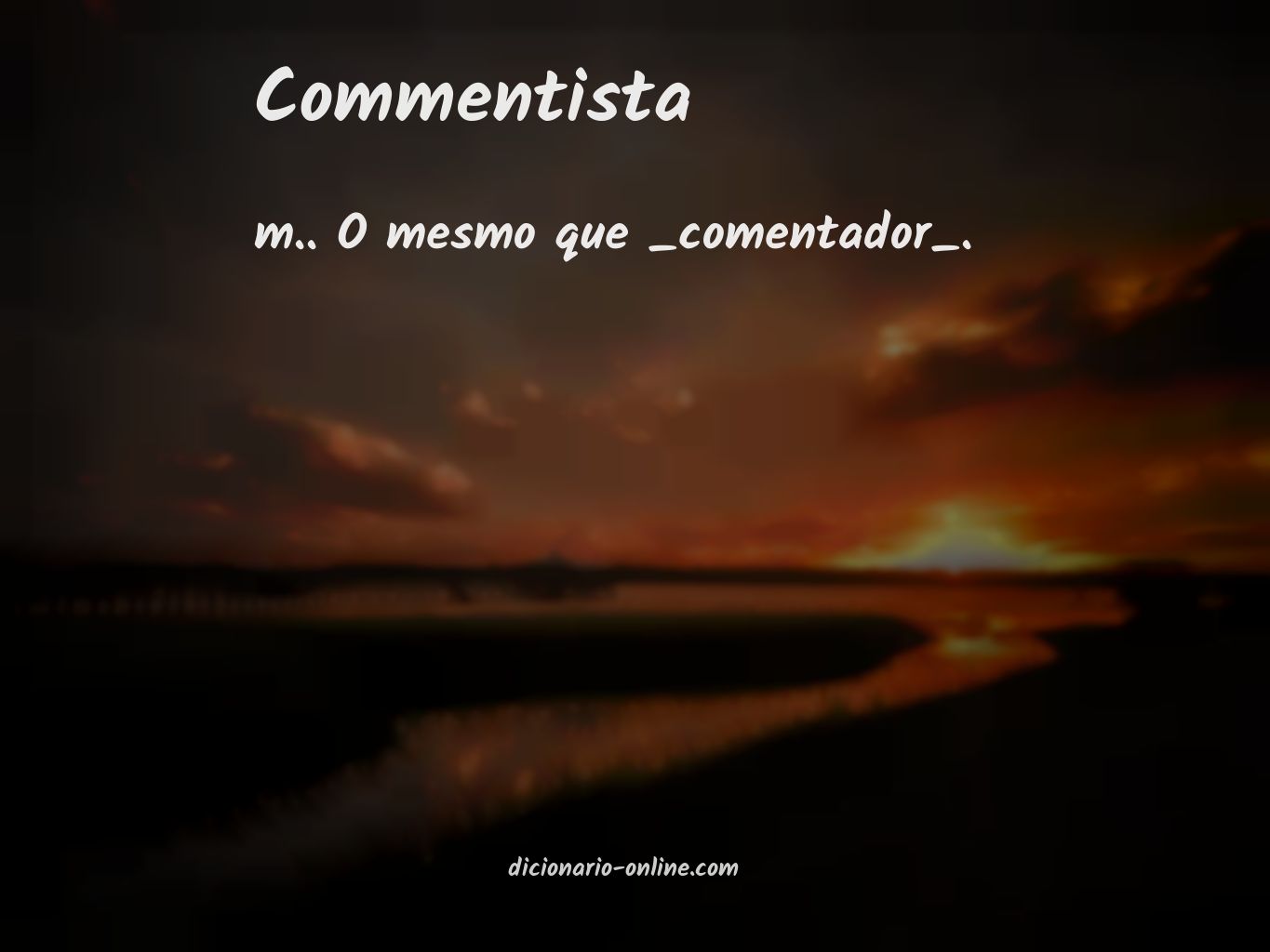 Significado de commentista