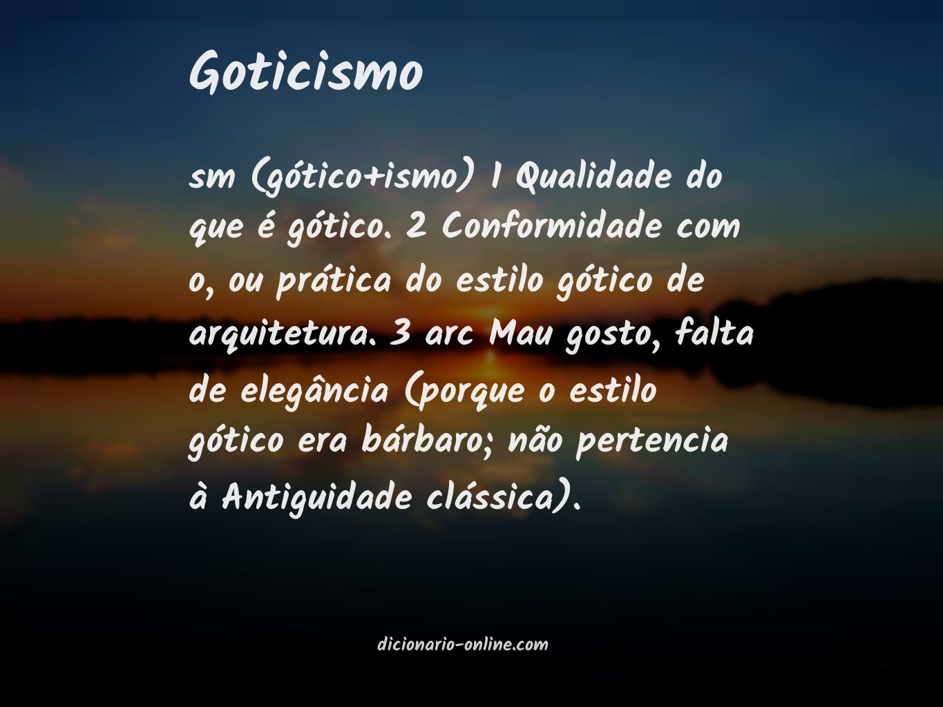 Significado de goticismo