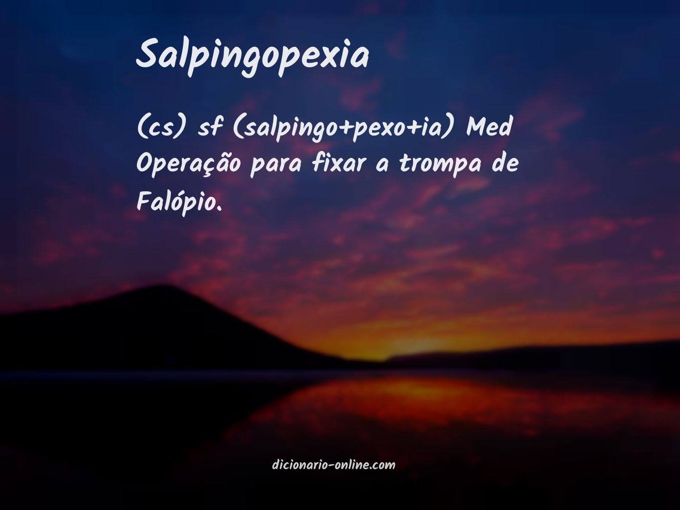 Significado de salpingopexia