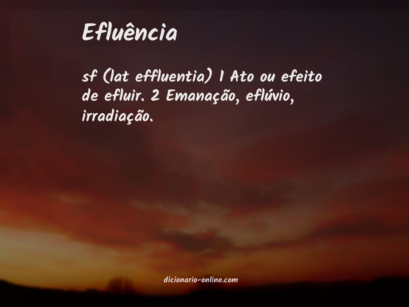 Significado de efluência