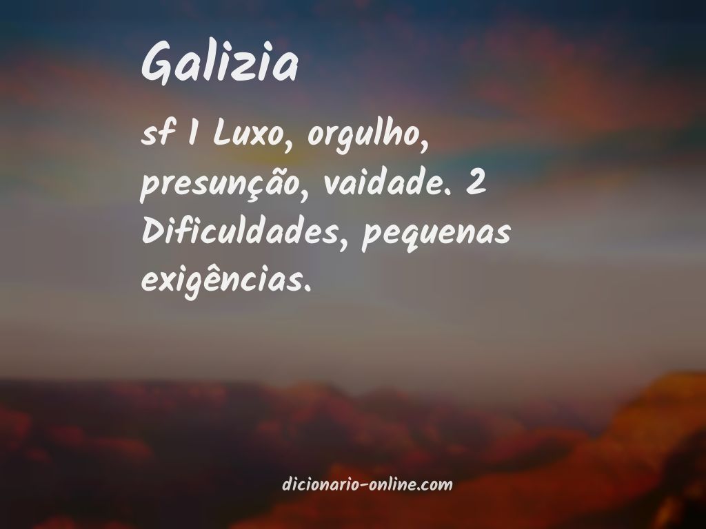 Significado de galizia