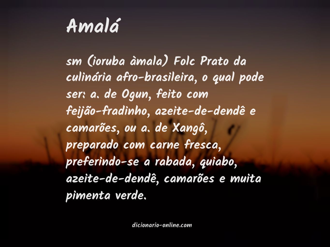 Significado de amalá