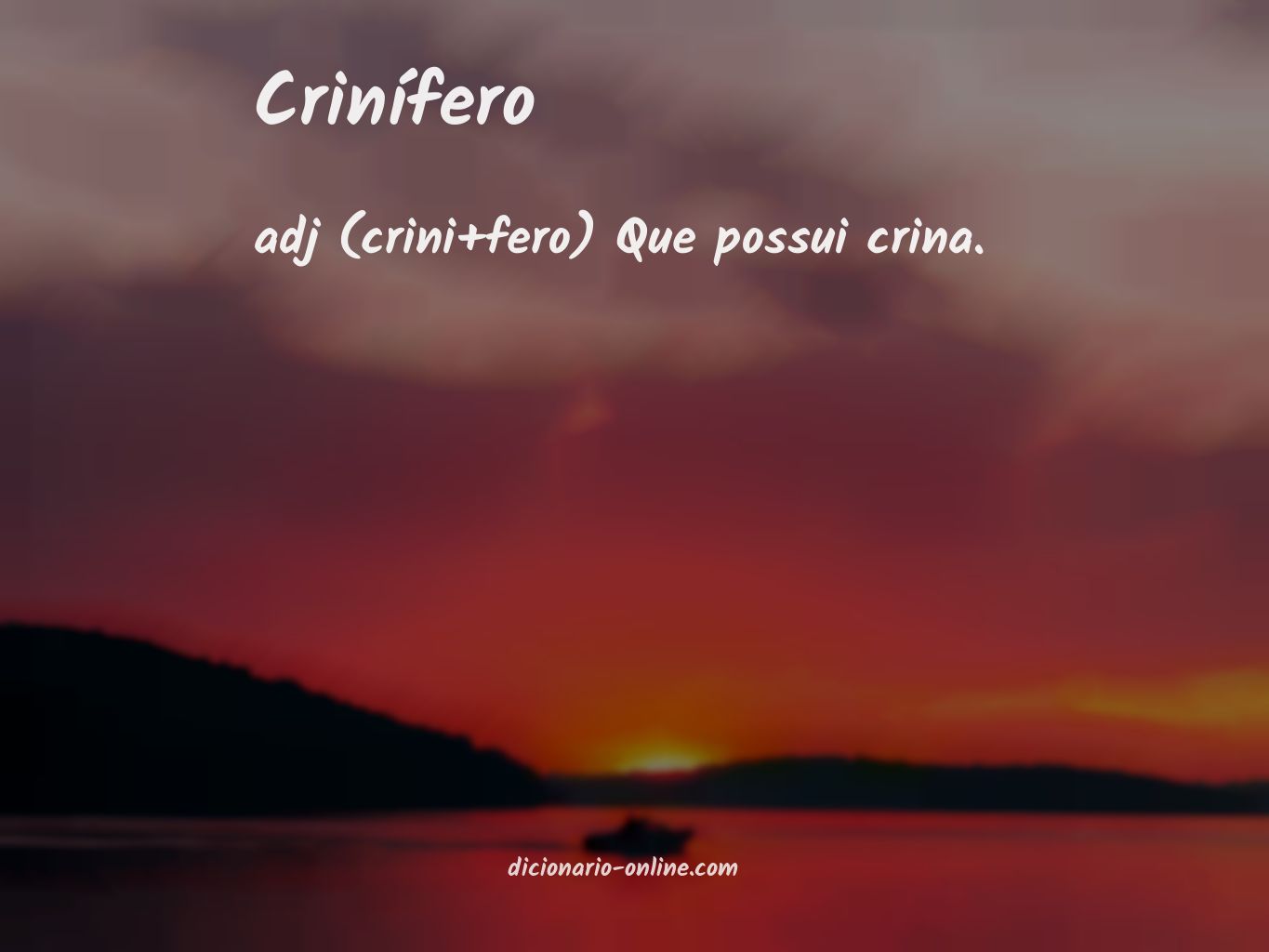 Significado de crinífero