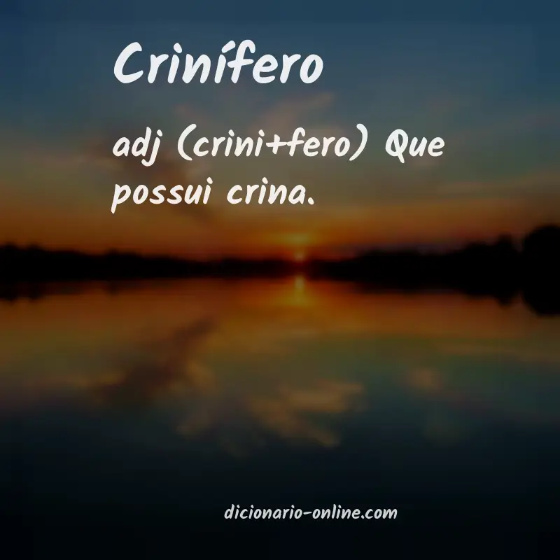 Significado de crinífero