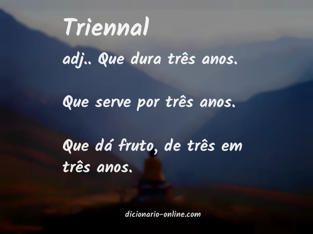 Significado de triennal