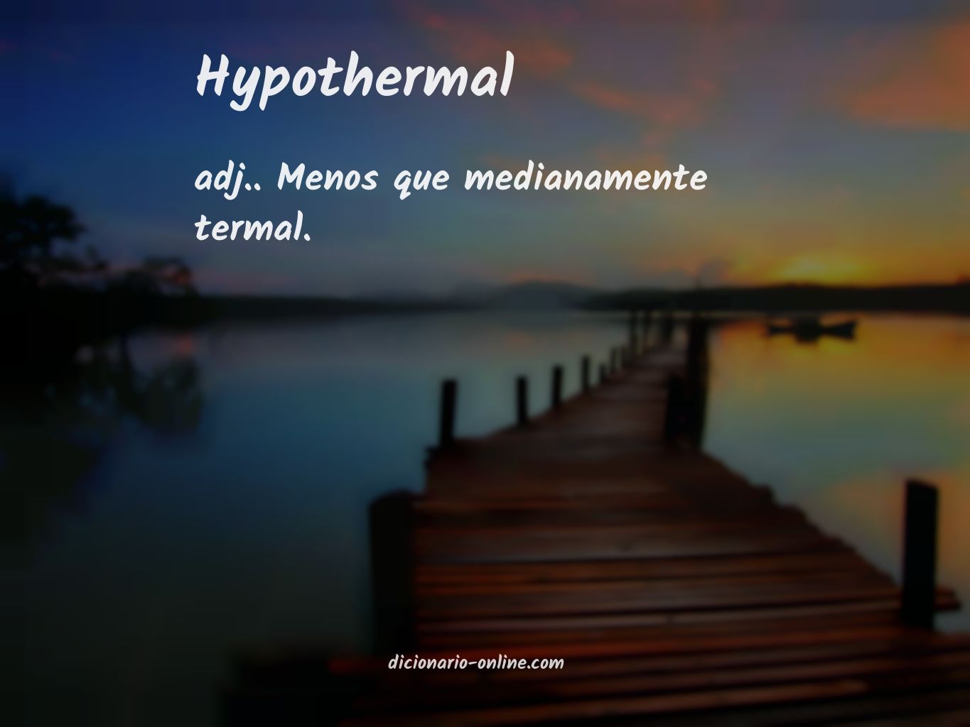 Significado de hypothermal