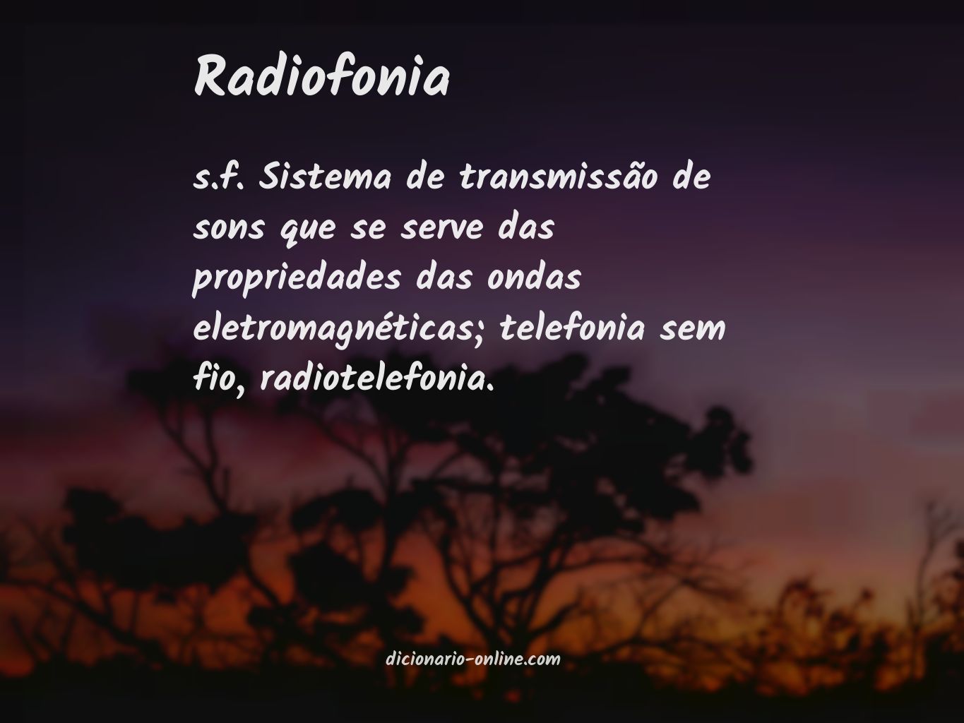 Significado de radiofonia