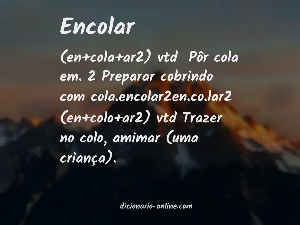 Significado de encolar