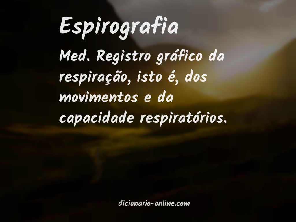 Significado de espirografia