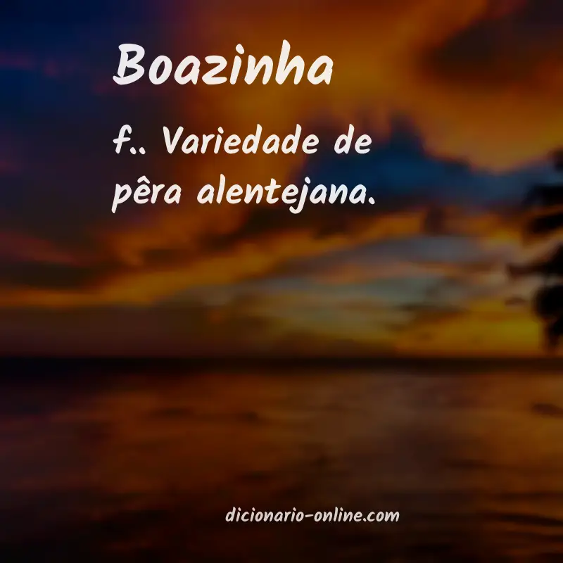 Significado de boazinha