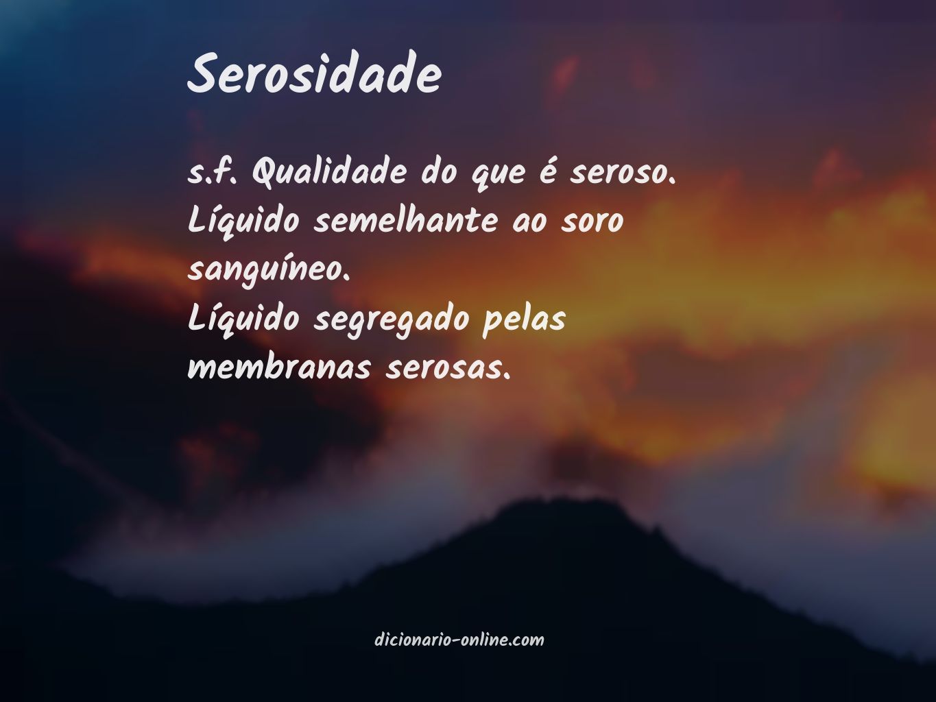 Significado de serosidade