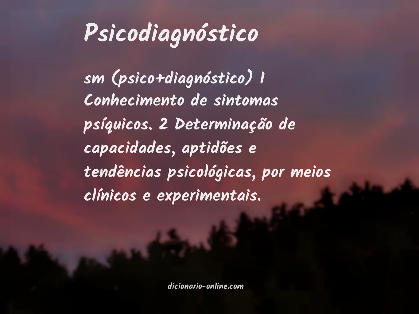 Significado de psicodiagnóstico