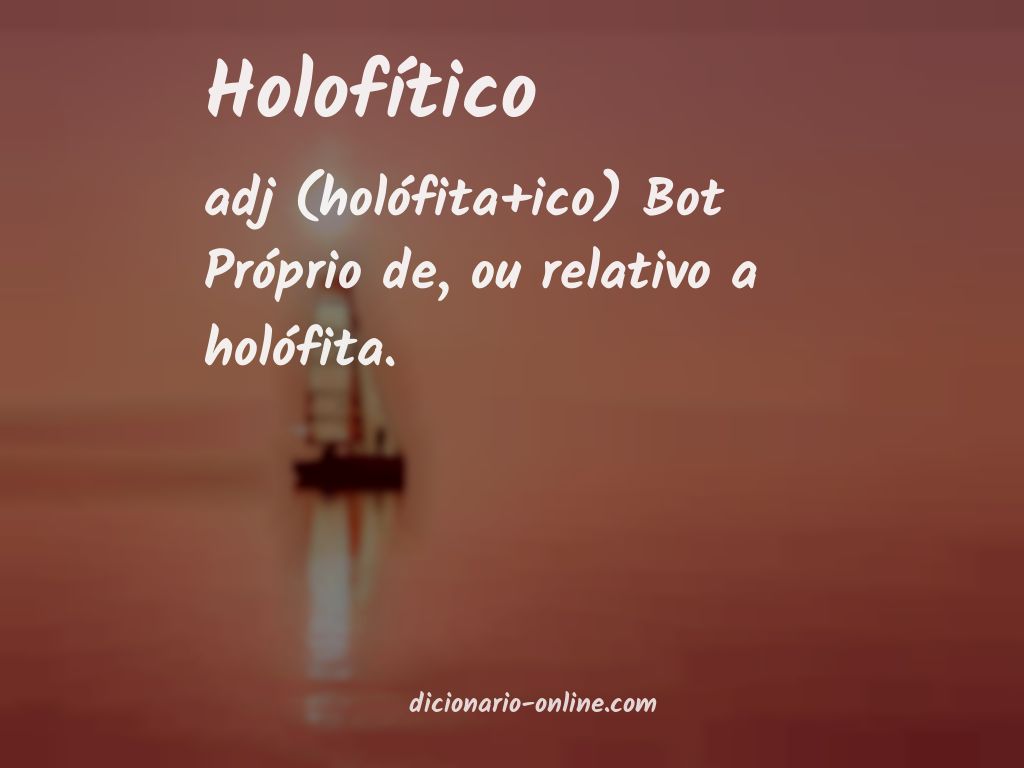 Significado de holofítico