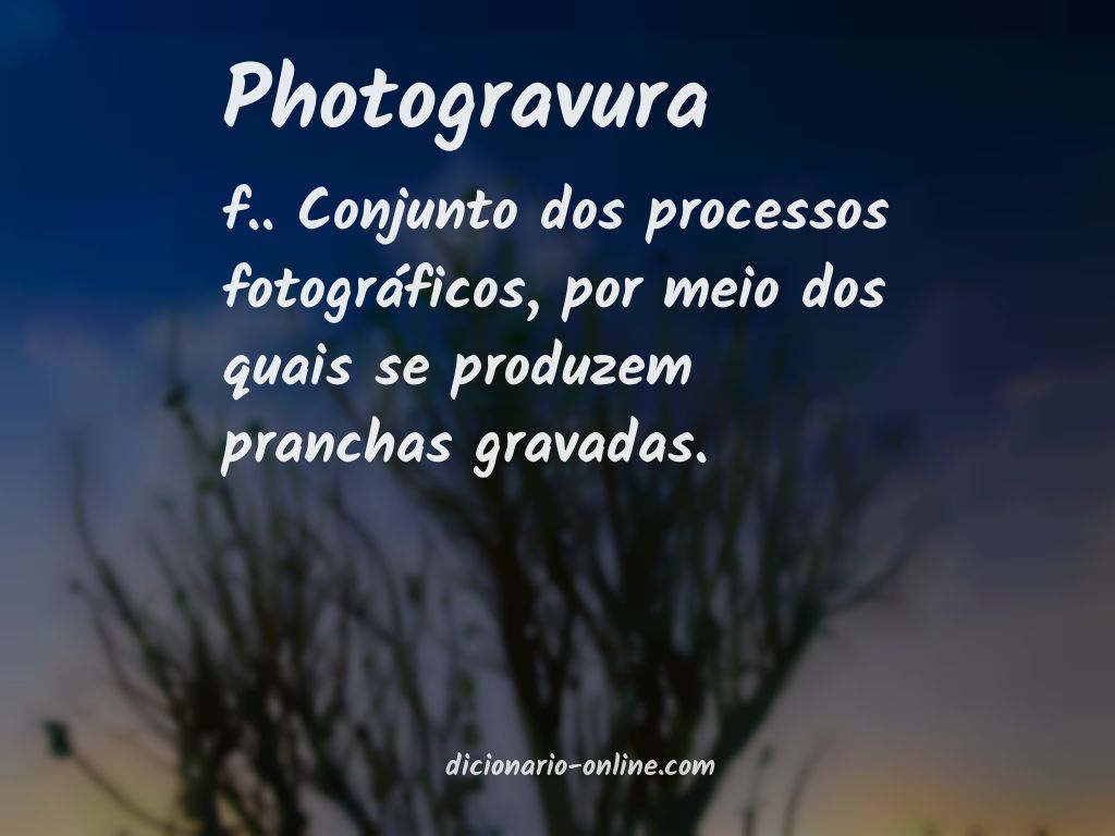 Significado de photogravura