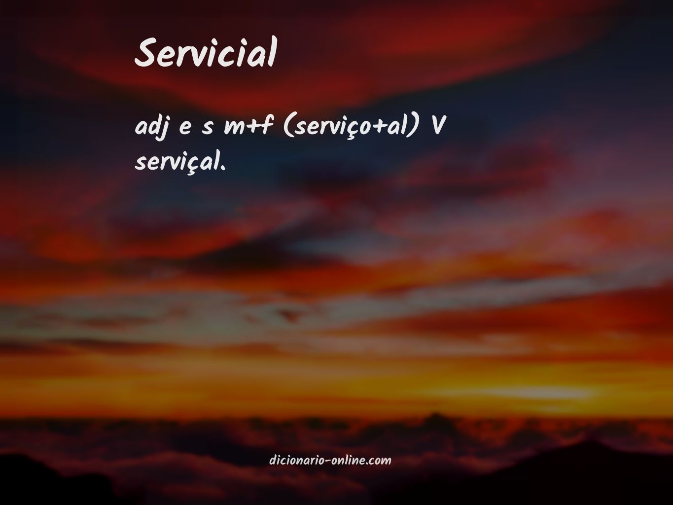 Significado de servicial