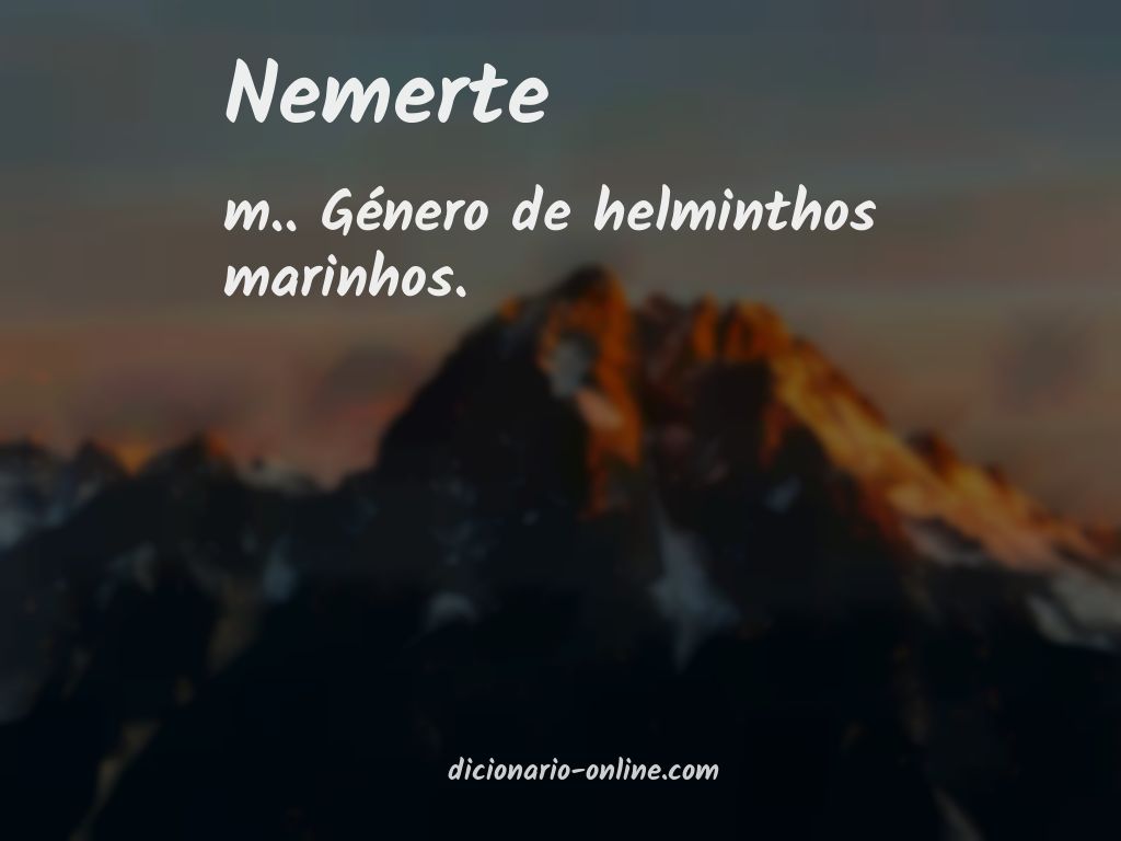 Significado de nemerte