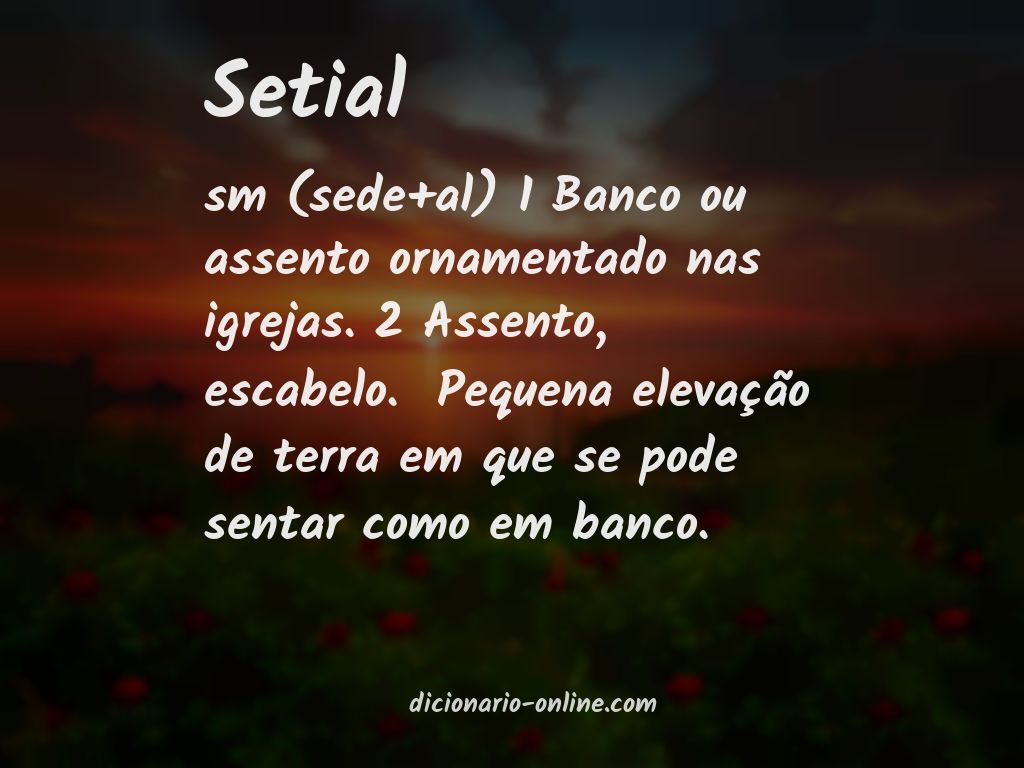 Significado de setial