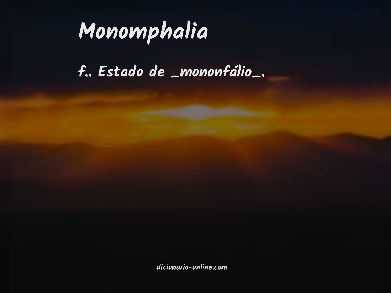 Significado de monomphalia