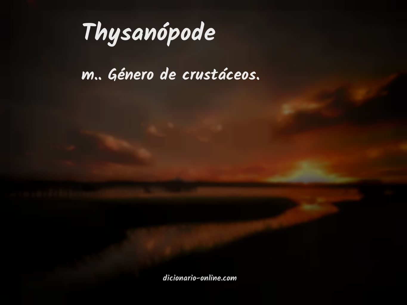 Significado de thysanópode