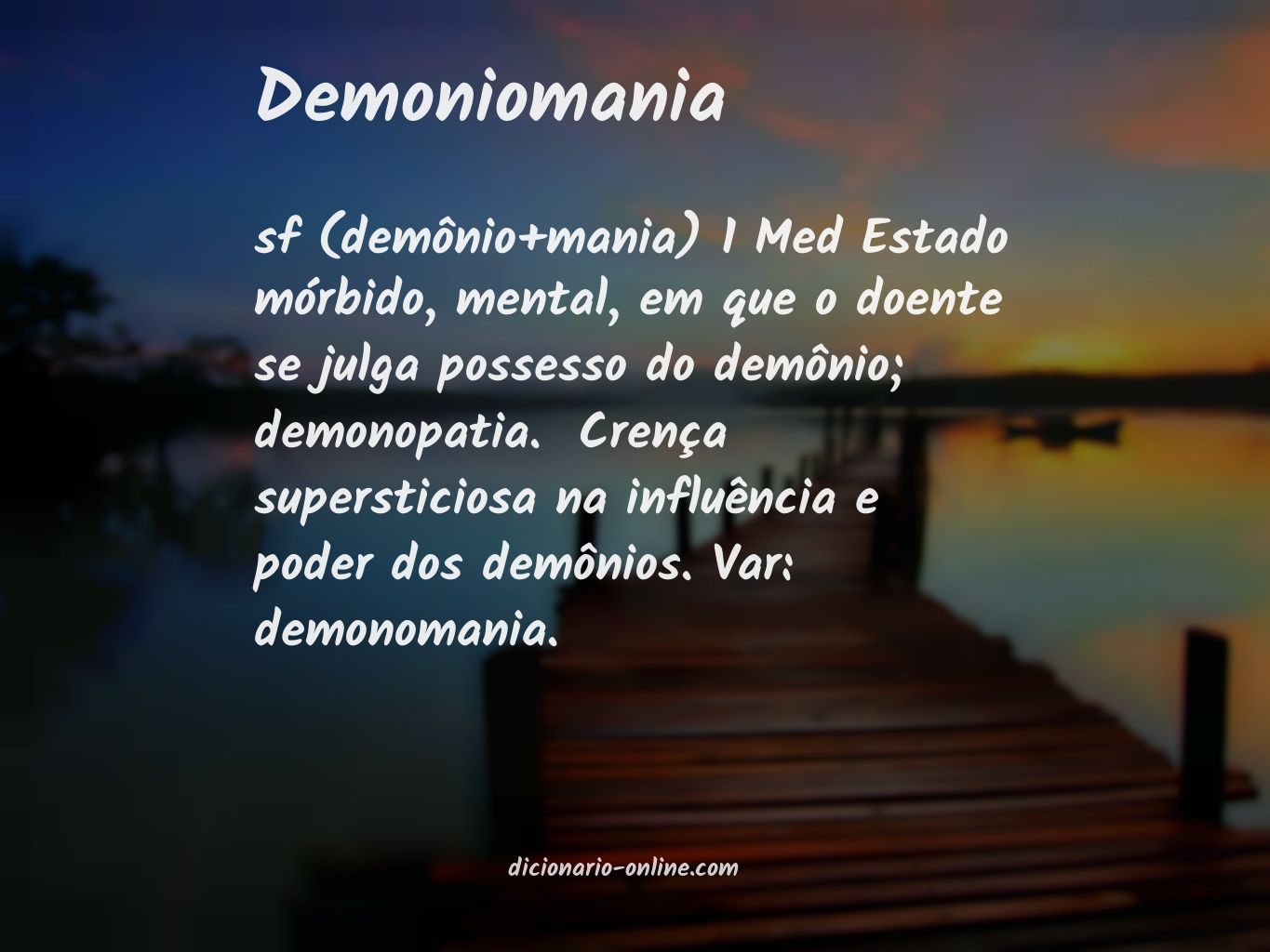 Significado de demoniomania