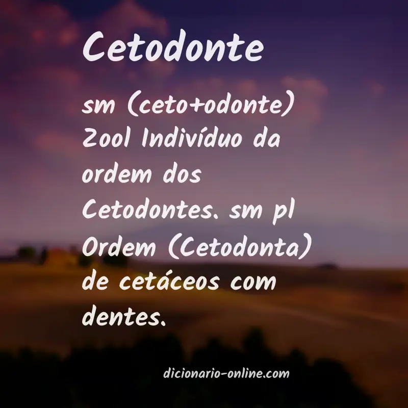 Significado de cetodonte