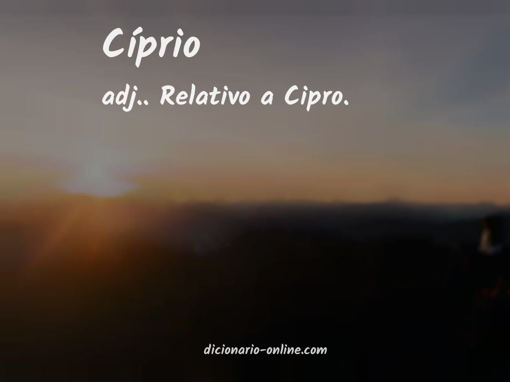 Significado de cíprio