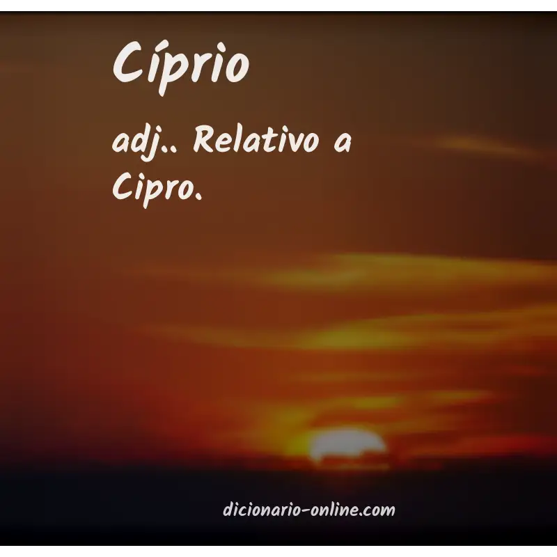 Significado de cíprio