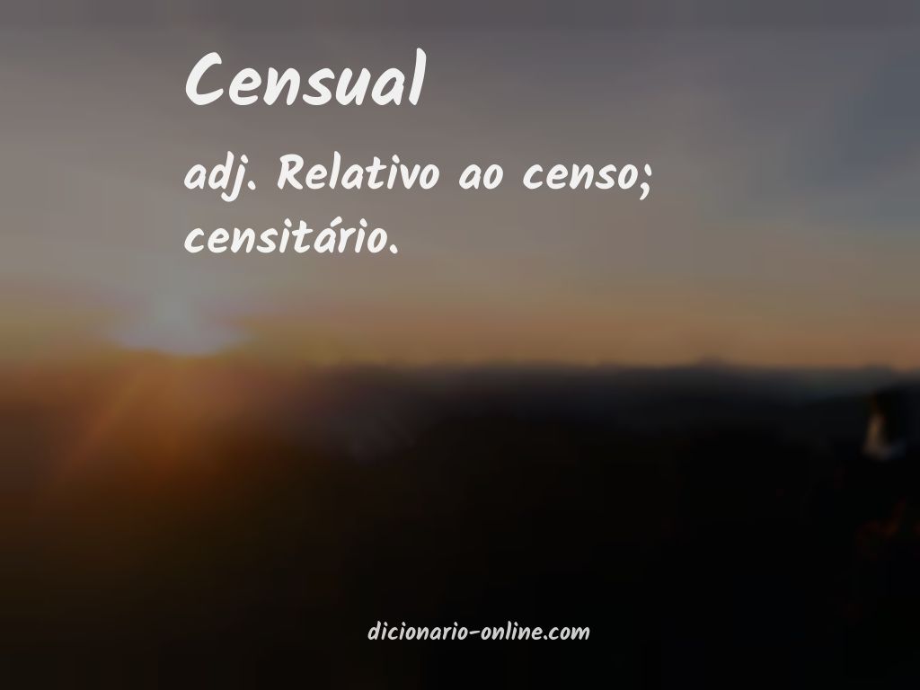 Significado de censual